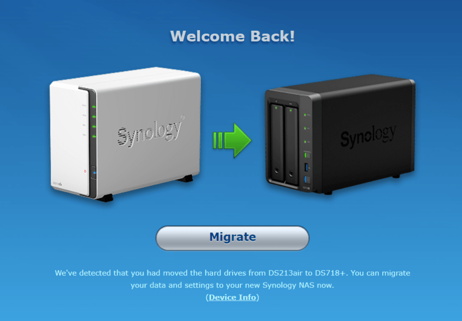 Convert ext4 file system to the new btrfs on a Synology NAS