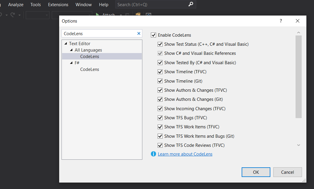 Enable CodeLens in Visual Studio 2019  | Benjamin Abt